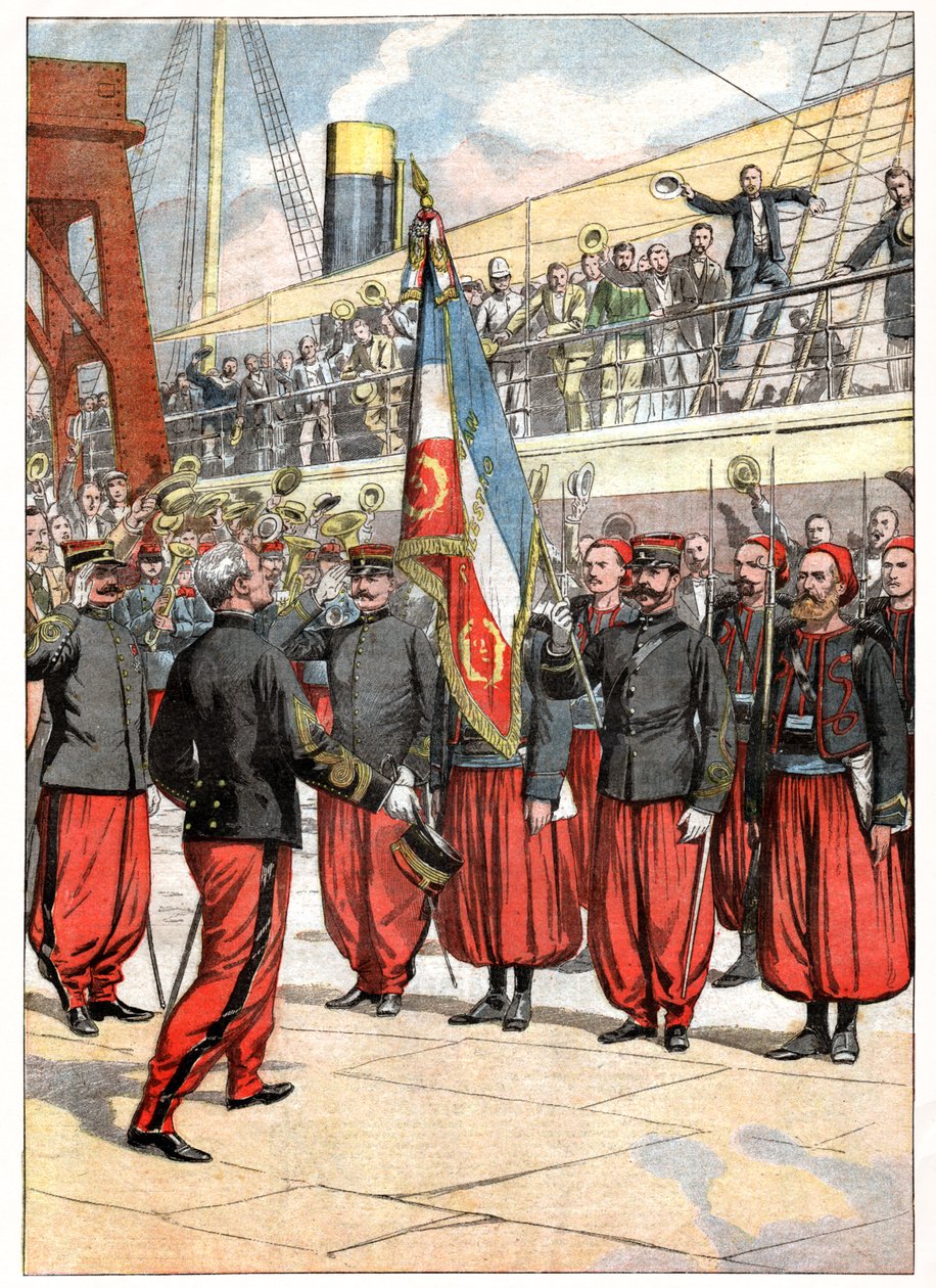 Le troisième régiment de zouaves à Marseille - . .