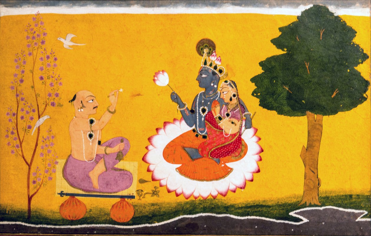 Jayadeva adorant Radha et Krishna - Manak