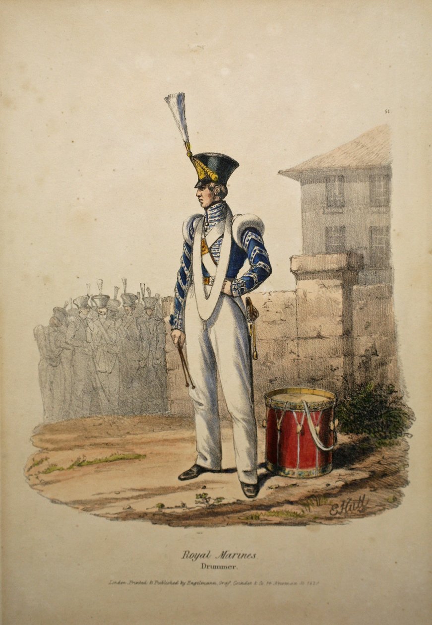 Batteur des Royal Marines, vers 1829 - after Edward Hull