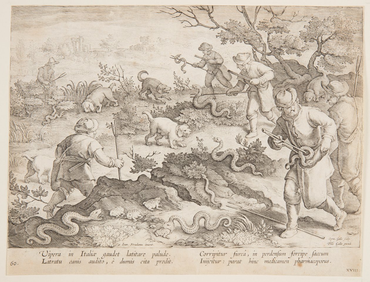 Chasser les Serpents - after Jan van der Straet, called Stradanus