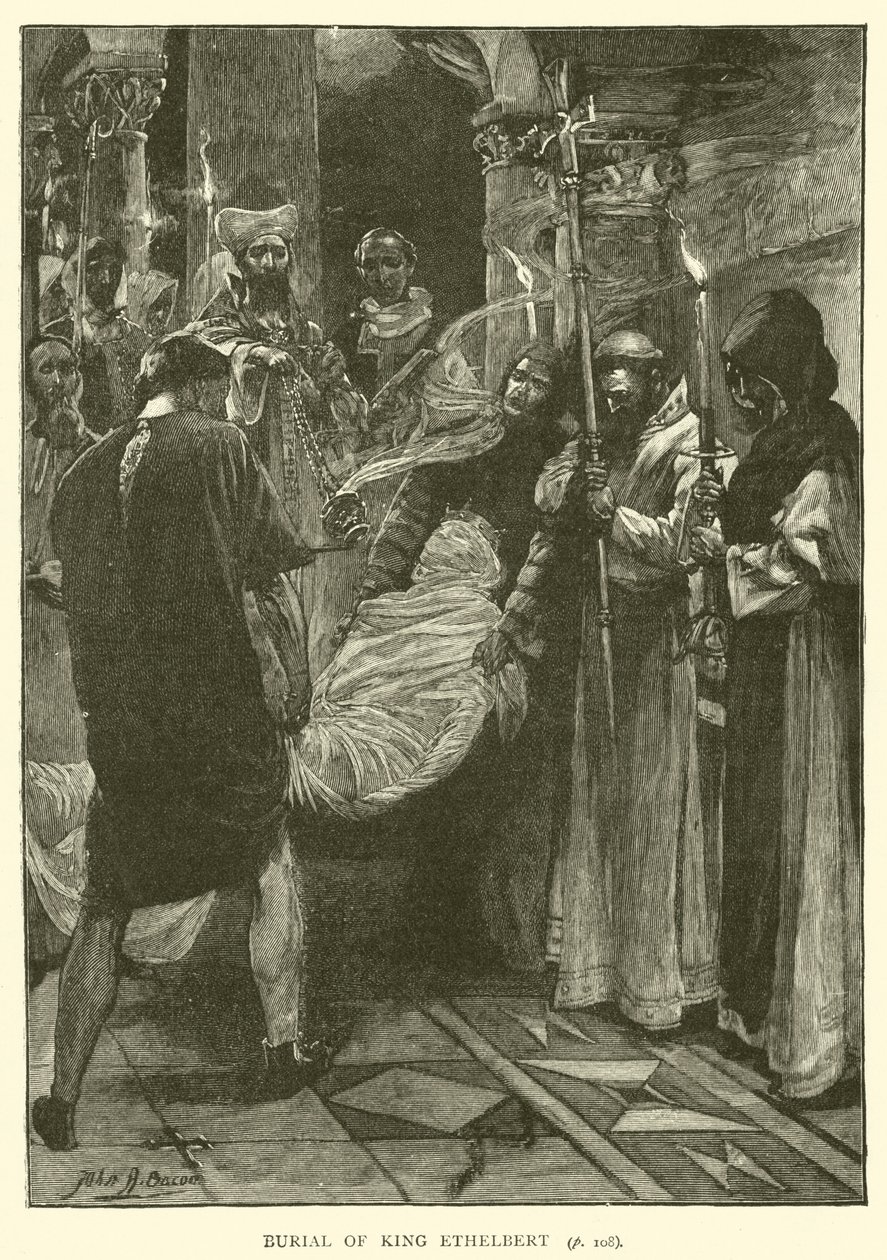 Enterrement du roi Ethelbert - after John Henry Frederick Bacon