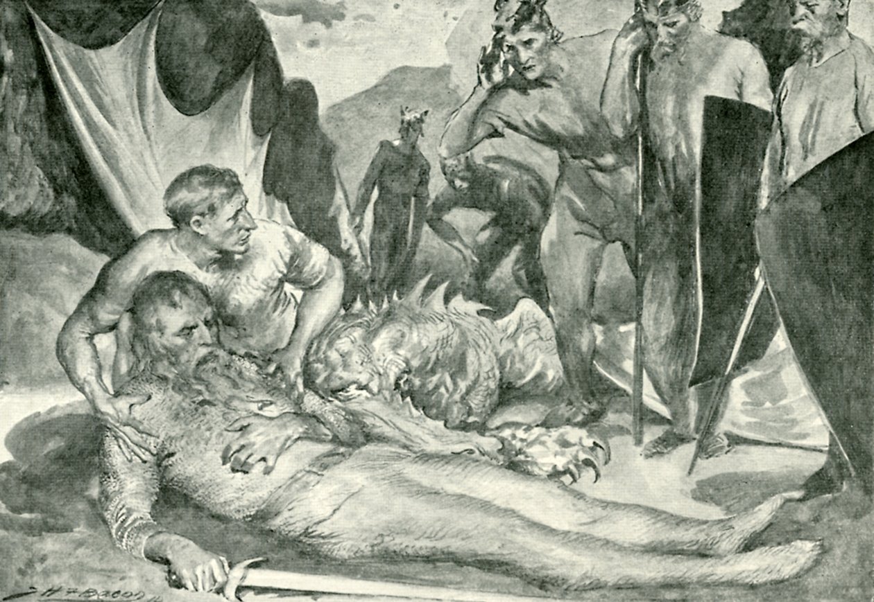 La mort de Beowulf - after John Henry Frederick Bacon