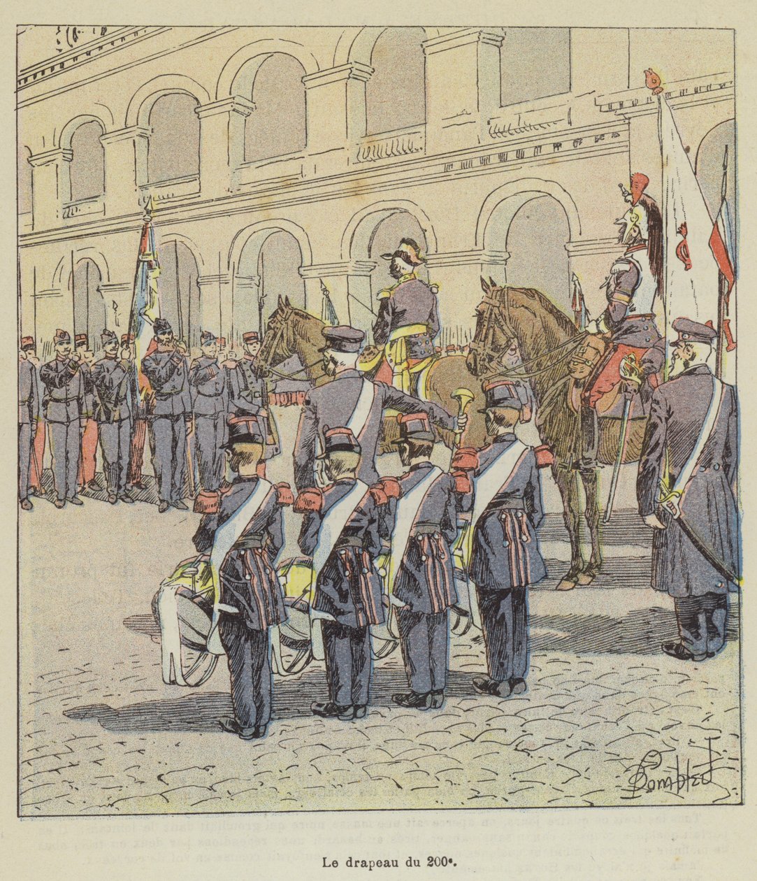 Le drapeau du 200e - after Louis Charles Bombled