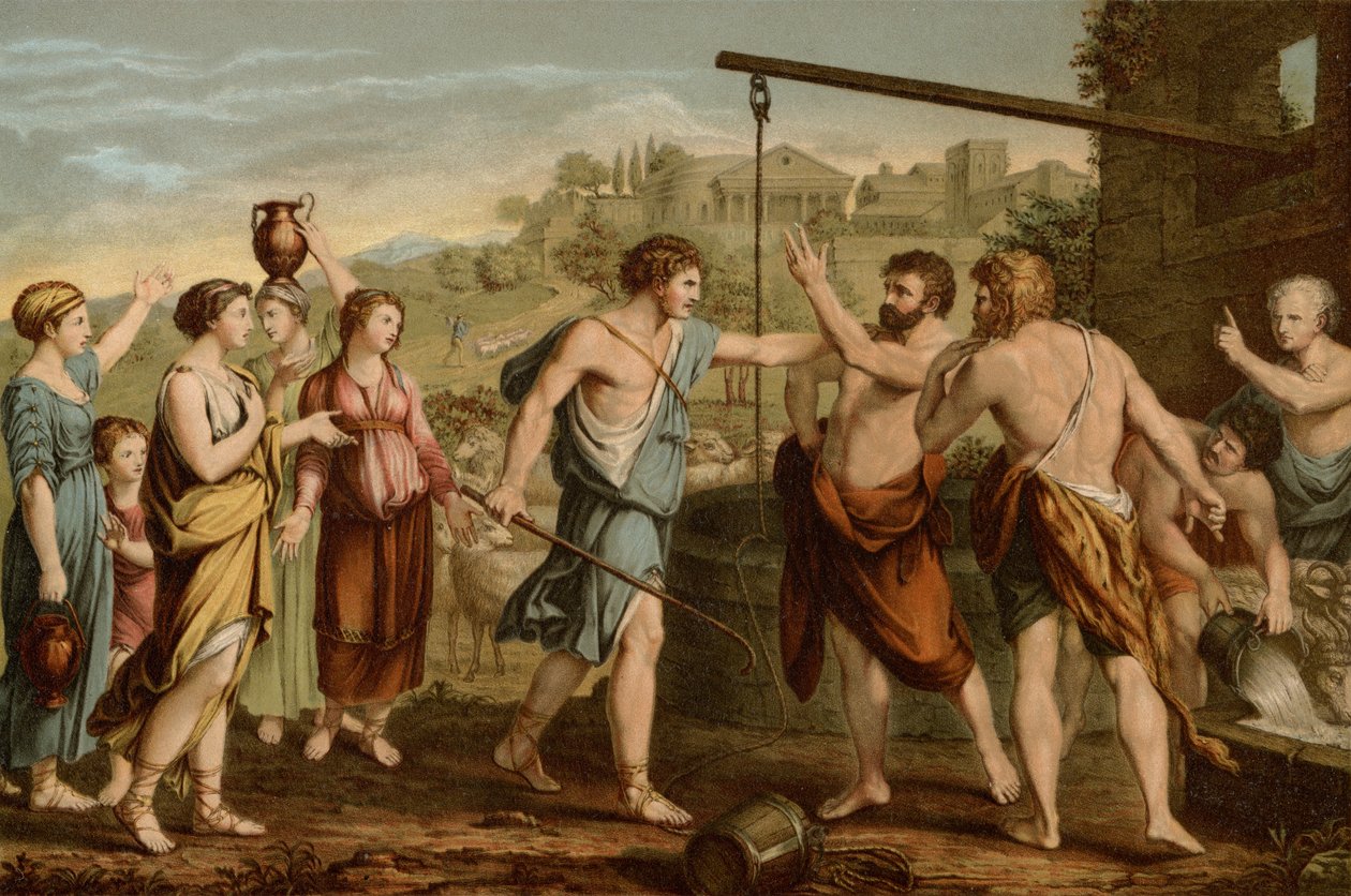 Moïse défendant les filles - after Nicolas Poussin