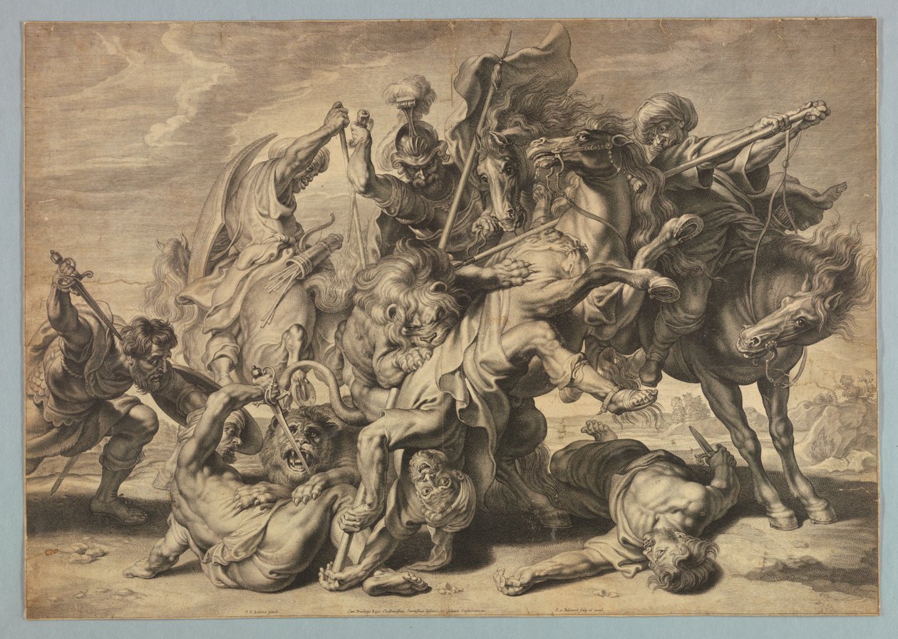 Grande chasse au lion - after Peter Paul Rubens