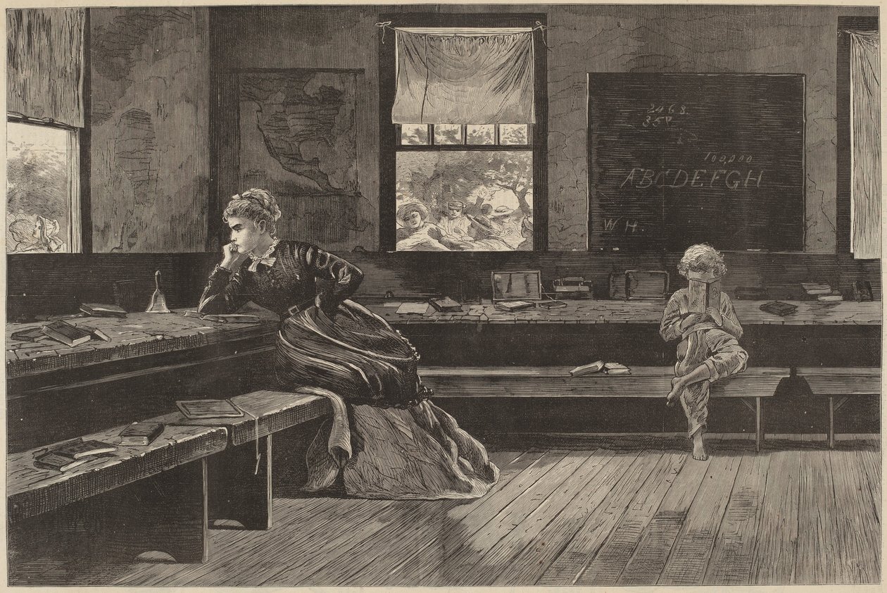 La récréation de midi - after Winslow Homer