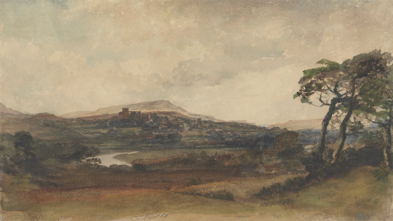 Middleham, Yorkshire - attributed to Peter DeWint
