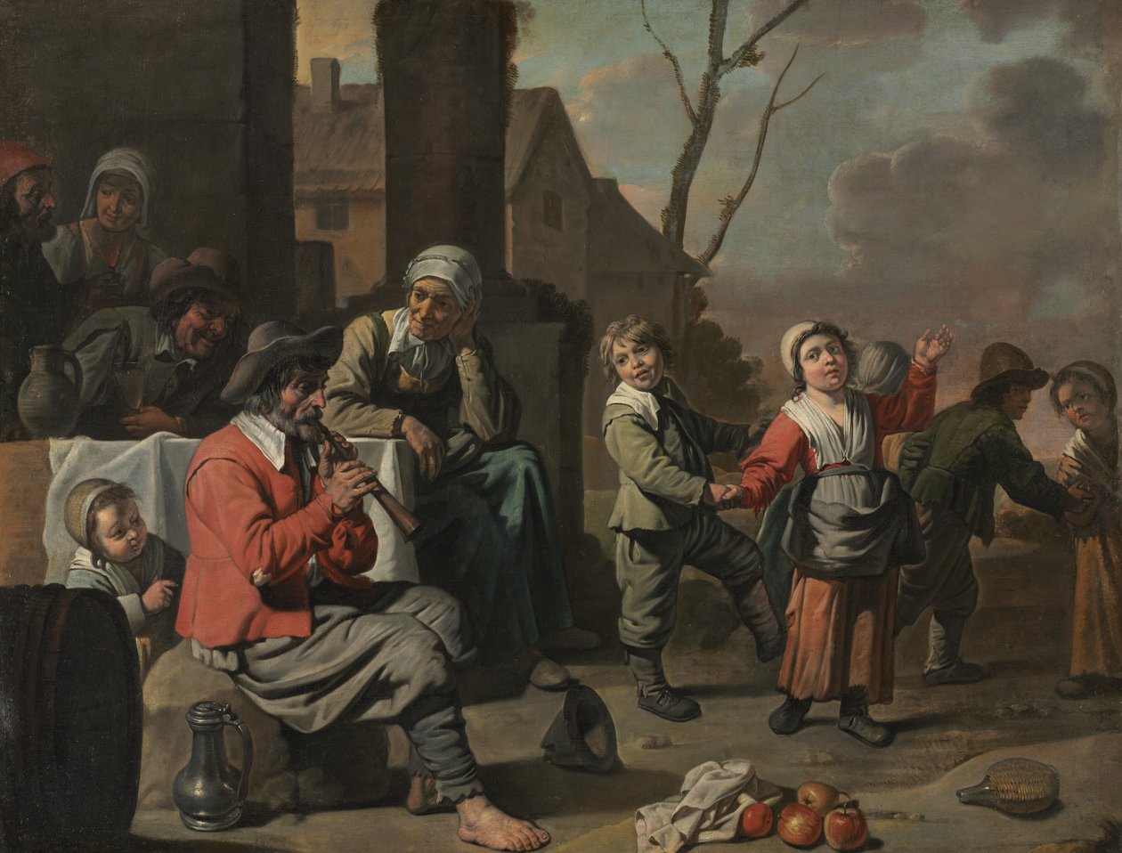 Enfants Paysans Dansant - circle of Le Nain