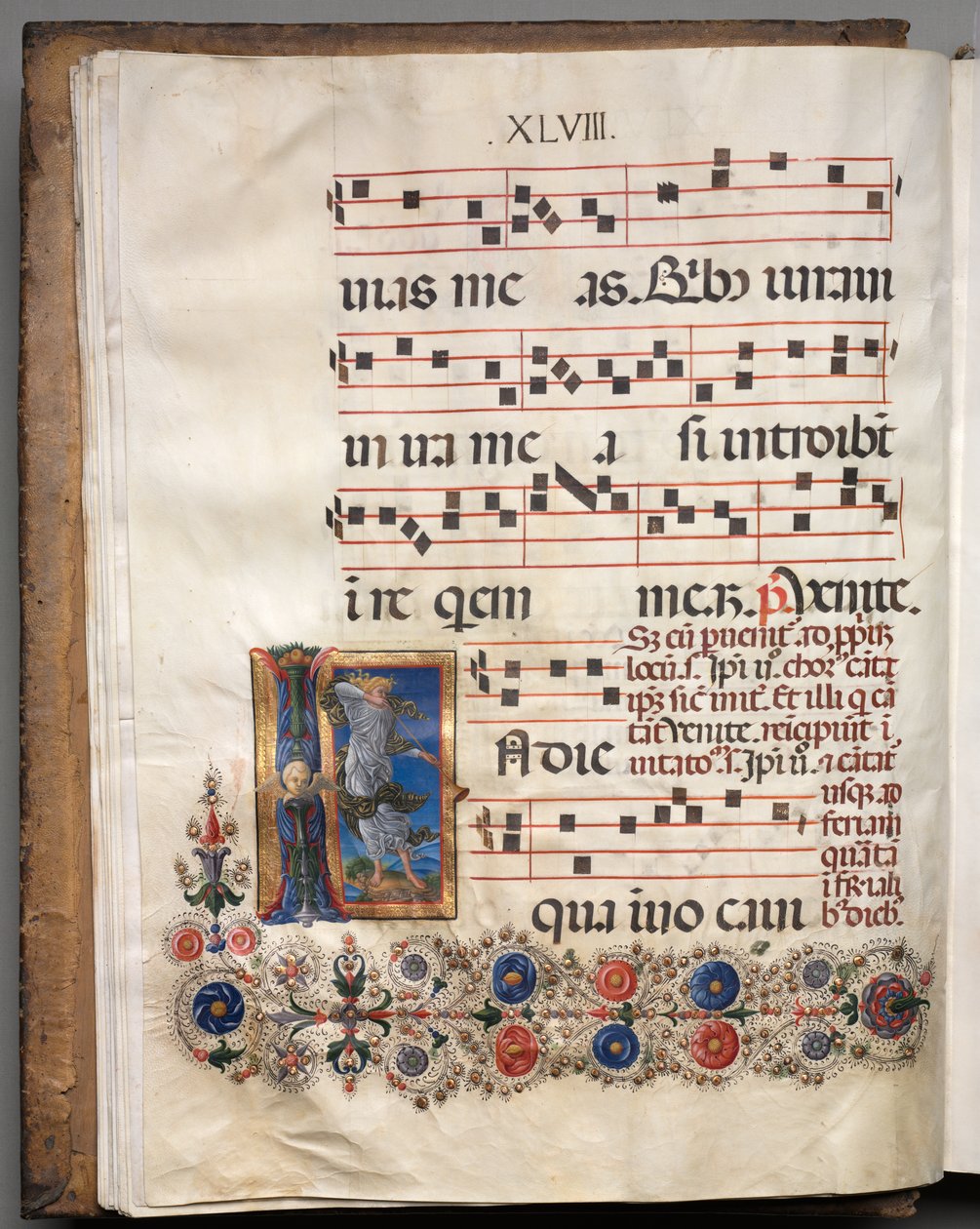 Antiphonaire : Initiale, ange - follower of Girolamo da Cremona