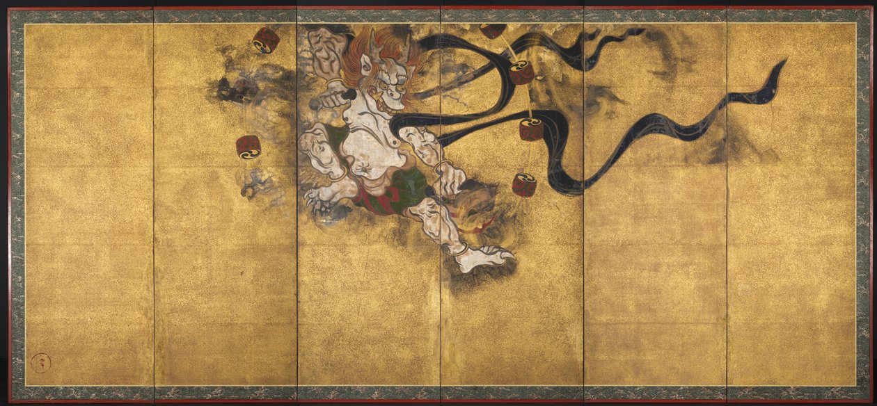 Dieu du Tonnerre (Raijin) - studio of Tawaraya Sōtatsu
