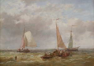 Bateaux de pêche en mer