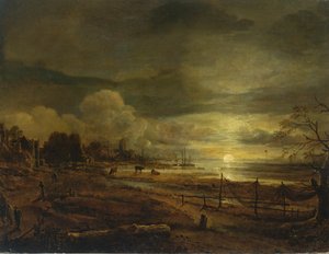 Canal au clair de lune