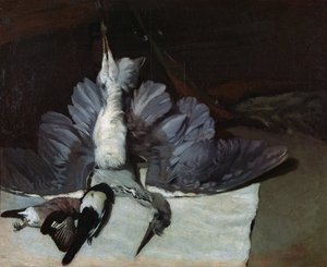 Nature morte : Héron aux ailes déployées