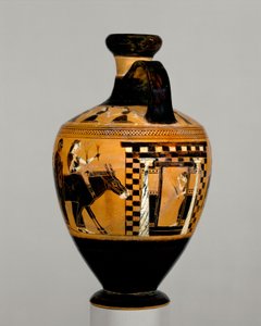 Lécythe en terre cuite, vers 550-530 av. J.-C.