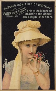 Belle dame sentant des fleurs