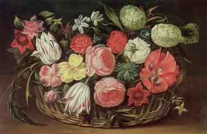 Fleurs dans un panier