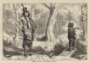 Grand faucon et petit mormon