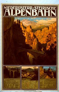 Affiche pour le Niederösterreich-Steirische Alpenbahn