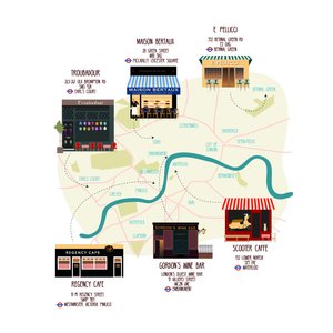Carte des restaurants et bars uniques de Londres