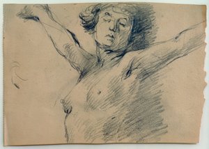 Nu féminin, demi-figure