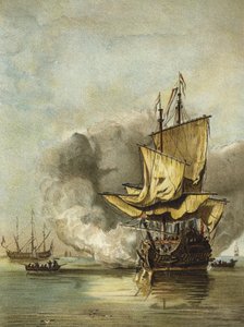 Navire de guerre néerlandais du milieu du XVIIe siècle