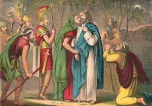Judas trahissant le Christ