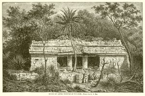 Ruines du temple aztèque de Tuloom