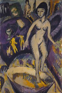 Femme nue avec bain chaud