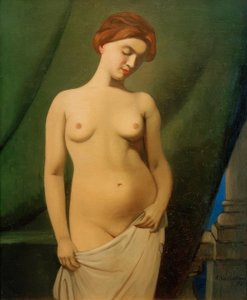 Femmes nue, rideau vert