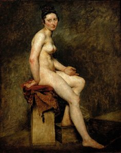 Mademoiselle Rose assise nue