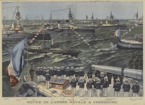 Revue de la marine française au large de Cherbourg