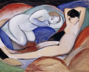 Deux nus allongés