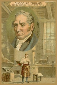 Carte commerciale Chocolat Poulain, Robert Stephenson