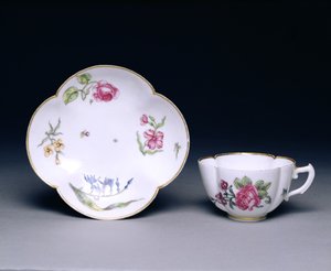 Tasse et soucoupe, Vincennes, vers 1745-52