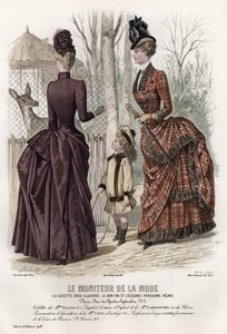 Planche de mode française, fin du XIXe siècle