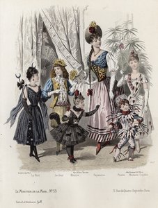 Planche de mode française, fin du XIXe siècle