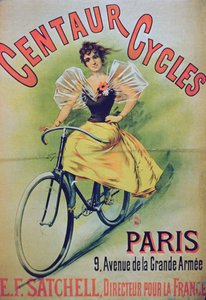 Affiche publicitaire pour Centaur Cycles, Paris