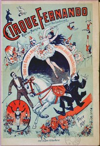Affiche publicitaire pour le Cirque Fernando, Paris