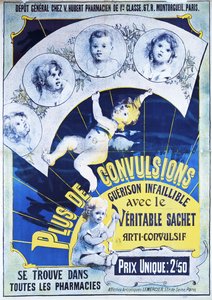 Affiche publicitaire pour les Véritables Sachets Anti-Convulsif