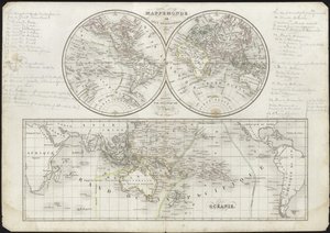 Carte du monde en deux hémisphères