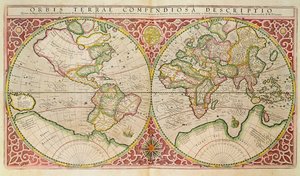 Carte du Monde à Double Hémisphère, 1587