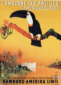 Affiche publicitaire pour la Hamburg-Amerika Linie