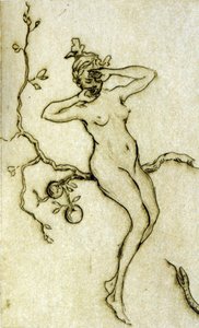 Femme nue se réveillant