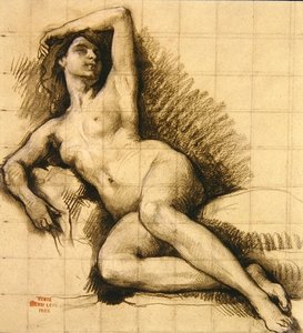 Étude - Nu féminin allongé