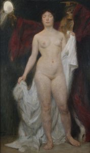 Nu féminin avec la mort comme allégorie de la vanité