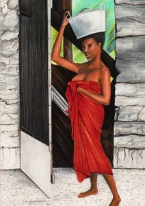 Drapé en rouge