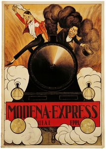 Affiche publicitaire pour le Modena Express