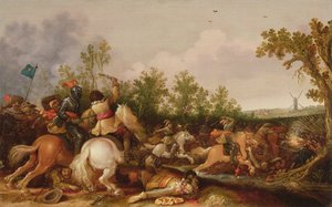 Une escarmouche de cavalerie