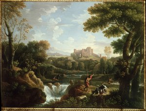 Paysage arcadien avec bergers