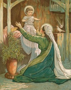 Marie jouant avec Jésus